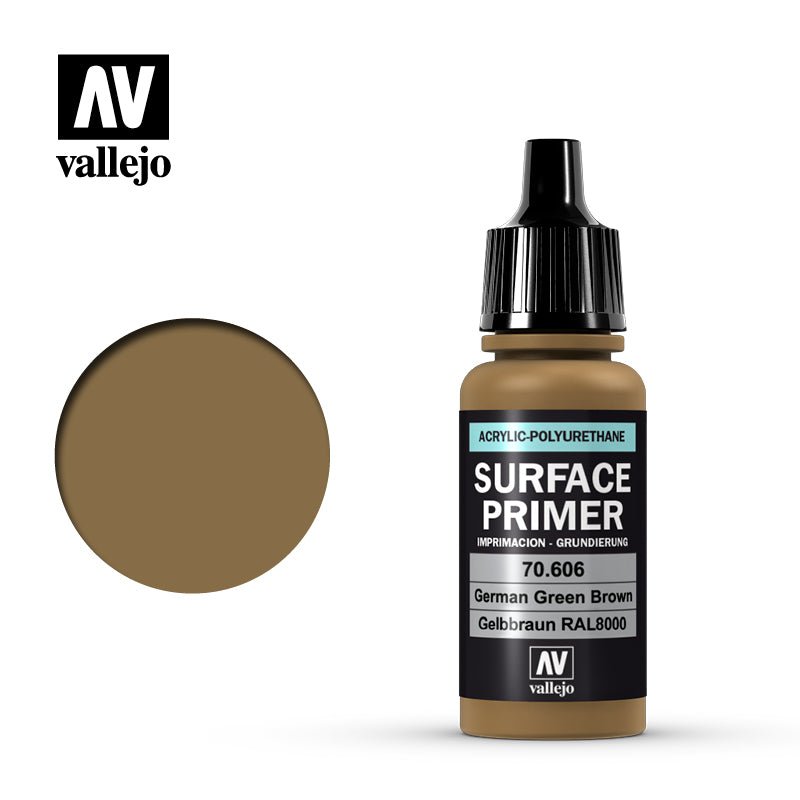 Vallejo 17ml Surface Primer - German Green Brown