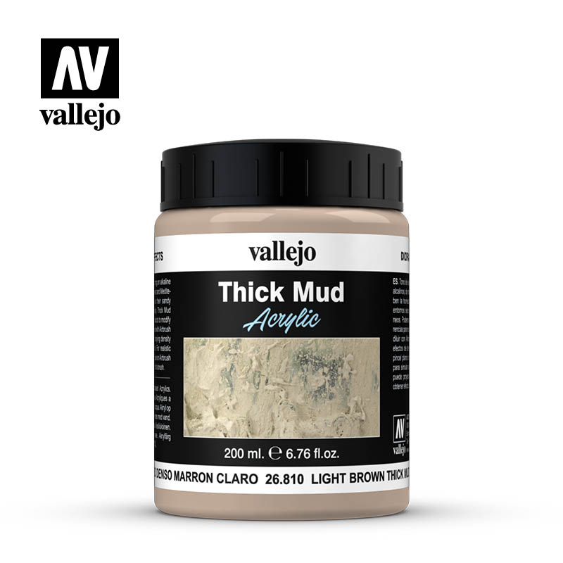 Vallejo 200ml Diorama Effects - Light Brown Mud