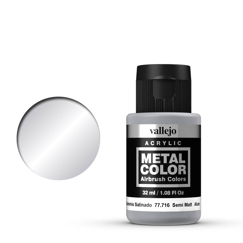 Vallejo 32ml Metal Color - Semi Matt Aluminium