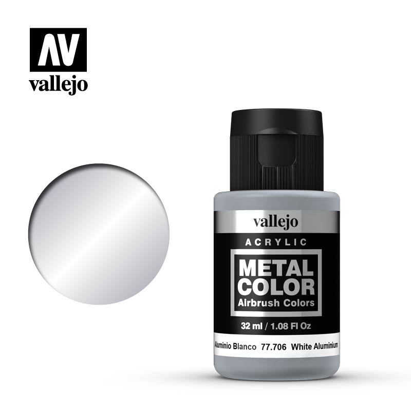 Vallejo 32ml Metal Color - White Aluminium