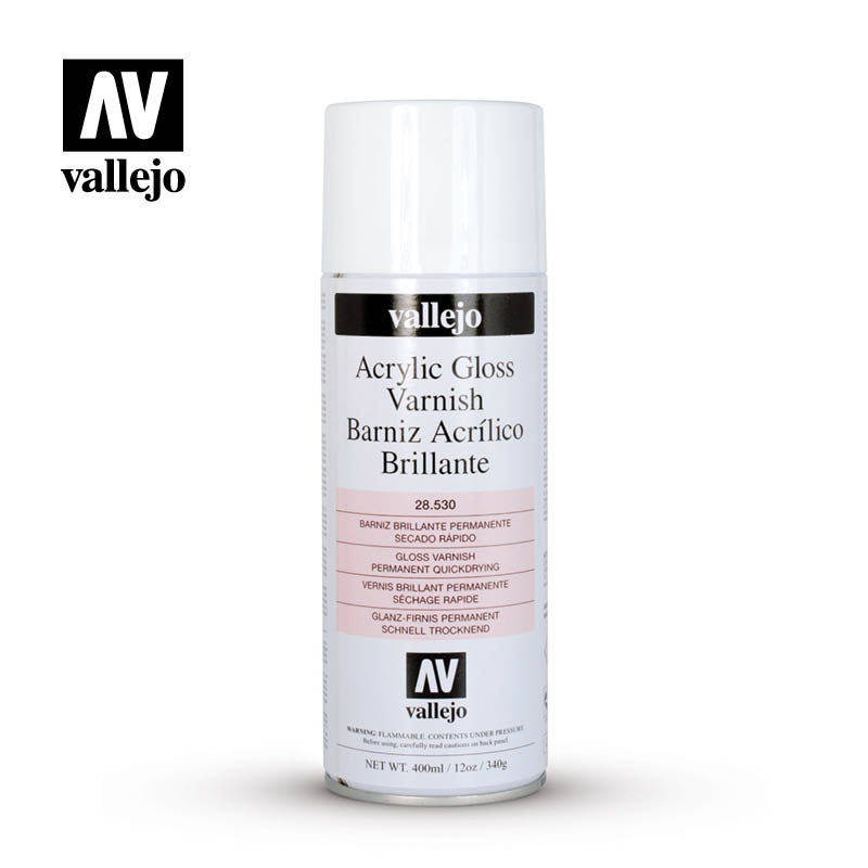 Vallejo 400ml Auxiliaries - Acrylic Gloss Spray Varnish