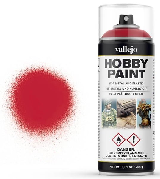 Vallejo 400ml Hobby Paint Spray - Bloody Red