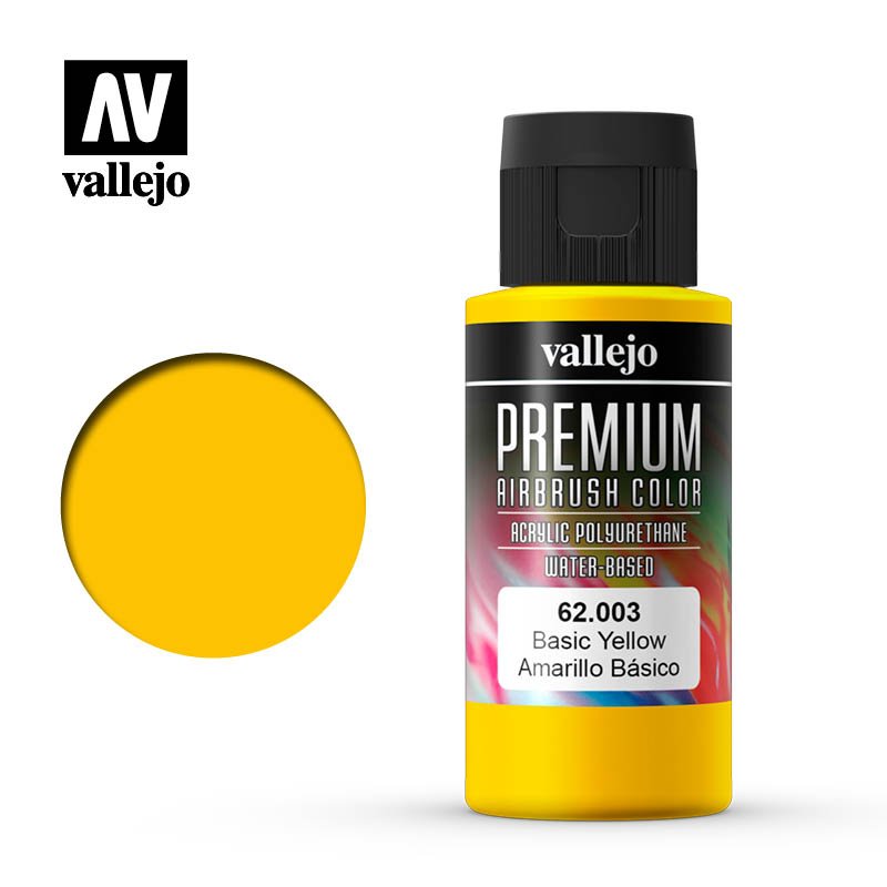 Vallejo 60ml Premium RC Color - Basic Yellow