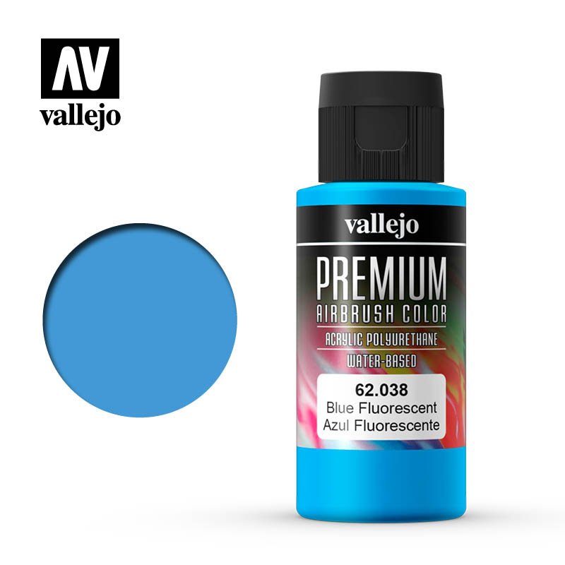 Vallejo 60ml Premium RC Color - Fluorescent Blue