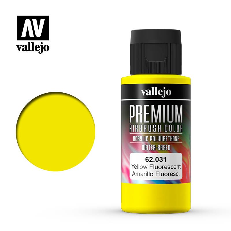 Vallejo 60ml Premium RC Color - Fluorescent Yellow