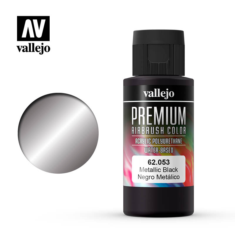 Vallejo 60ml Premium RC Color - Metallic Black