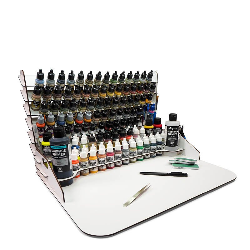 Vallejo Paint Stands - Paint display and work station with vertical storage 50 x 37 cm