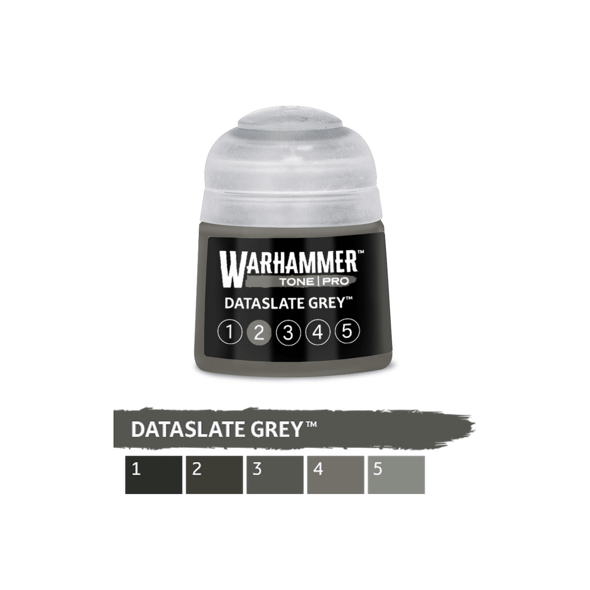 Warhammer Tone Pro - Dataslate Grey 2 (12ml) (20-102) - 5011921275830 - Crystal Lotus