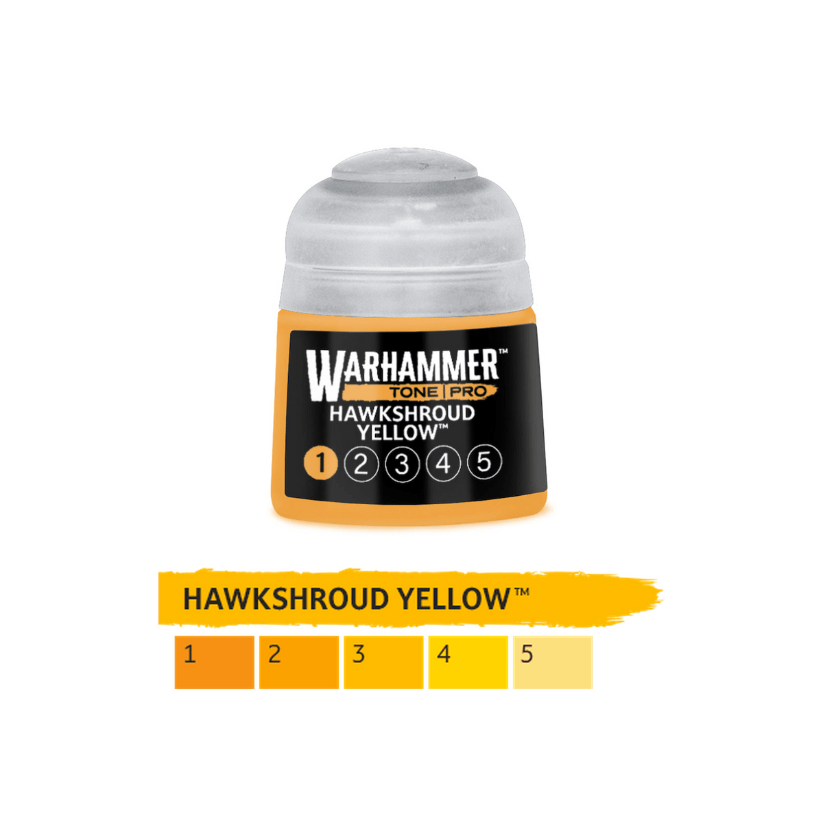 Warhammer Tone Pro - Hawkshroud Yellow 1 (12ml) (20-191) - 5011921276127 - Crystal Lotus