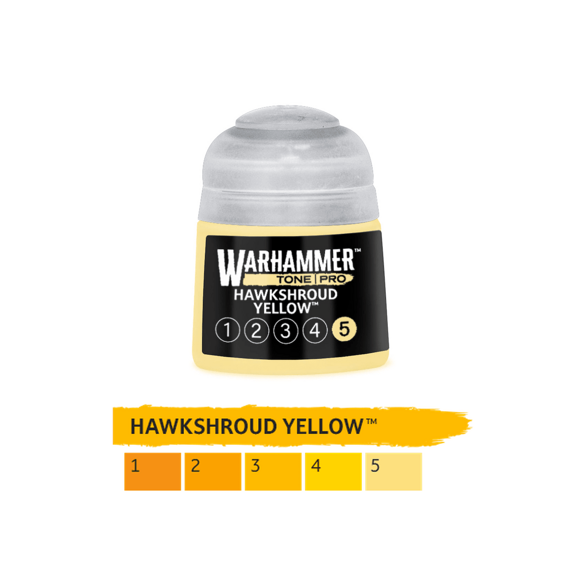 Warhammer Tone Pro - Hawkshroud Yellow 5 (12ml) (20-195) - 5011921276165 - Crystal Lotus