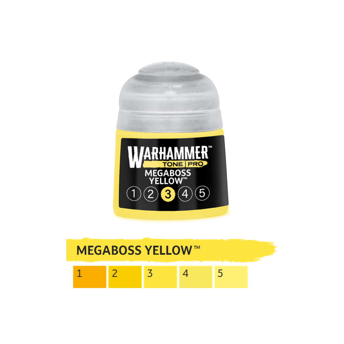Warhammer Tone Pro - Megaboss Yellow 3 (12ml) (20-203) - 5011921276196 - Crystal Lotus