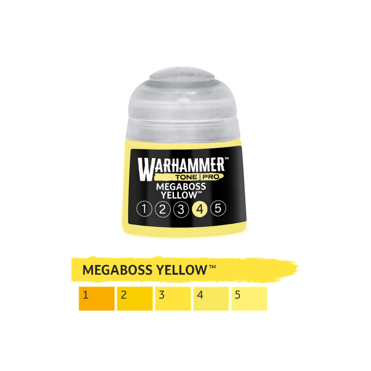 Warhammer Tone Pro - Megaboss Yellow 4 (12ml) (20-204) - 5011921276202 - Crystal Lotus