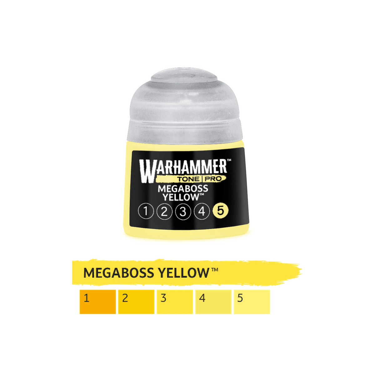 Warhammer Tone Pro - Megaboss Yellow 5 (12ml) (20-205) - 5011921276219 - Crystal Lotus