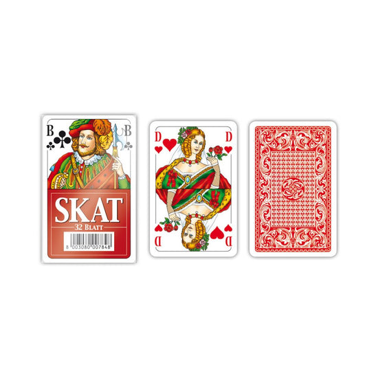 Modiano Skat Poker 100% Plastic Standard Index Red