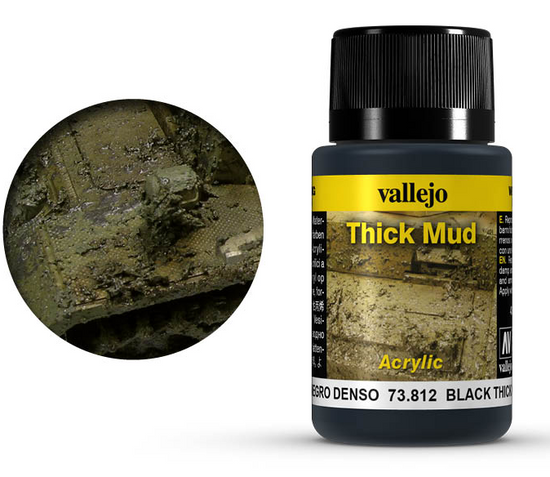 Vallejo 40ml Weathering Effects - Black Mud 