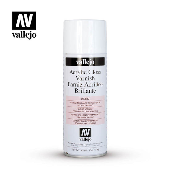 Vallejo 400ml Auxiliaries - Acrylic Gloss Spray Varnish 