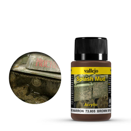 Vallejo 40ml Weathering Effects - Brown Splash Mud 