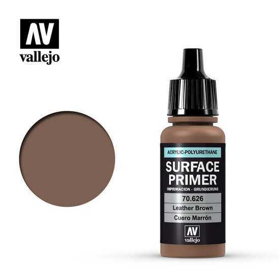 Vallejo 17ml Surface Primer - Leather Brown 