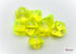 Chessex CHX30061 - Translucent Neon Yellow/White Polyhedral 7-Dice Set (Plus Lab Dice) - 601982040314 - crystallotus.eu