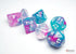 Chessex CHX27545 - Nebula Luminary Wisteria/White Polyhedral 7-Dice Set - 601982032166 - crystallotus.eu