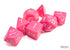 Chessex CHX25444 - Opaque Pink/White Polyhedral 7-Dice Set - 601982010126 - crystallotus.eu