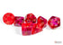 Chessex CHX26467 - Gemini Translucent Red-Violet/Gold Polyhedral 7-Dice Set - 601982034733 - crystallotus.eu