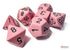 Chessex CHX25464 - Opaque Pastel Pink/Black Polyhedral 7-Dice Set - 601982043278 - crystallotus.eu