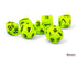 Chessex CHX22430 - Vortex Mega-Hedral Bright Green/Black Polyhedral 7-Dice Set - 601982044114 - crystallotus.eu