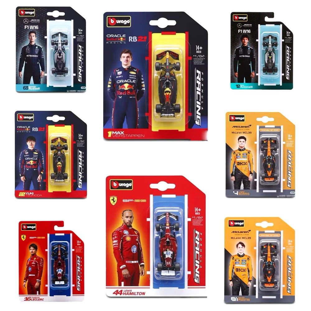 Bburago 1:64 Formula 1 Teams Assorted (2024-2025) - 4893993601653 - crystallotus.eu