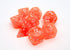 Chessex CHX30060 - Translucent Neon Orange/White Polyhedral 7-Dice Set (Plus Lab Dice) - 601982040222 - crystallotus.eu