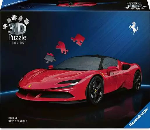 Ravensburger - 3D Puzzle Iconics: Ferrari SF90 Stradale 108pcs (12008041) - 4005555080411 - crystallotus.eu
