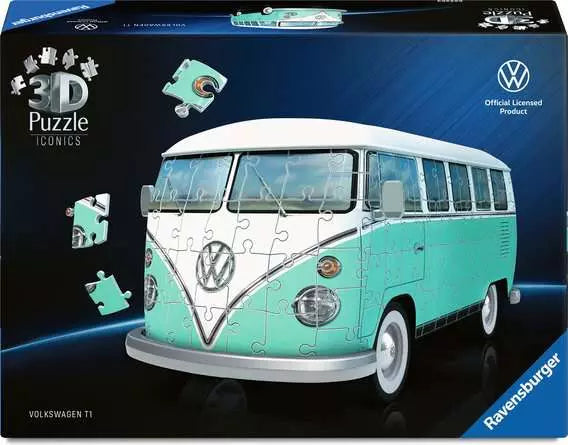 Ravensburger - 3D Puzzle Iconics: Volkswagen T1 162pcs (12008035) - 4005555080350 - crystallotus.eu