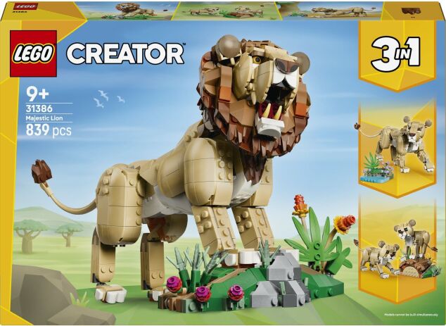 LEGO 31386 - Creator 3in1 Wild Animals: Majestic Lion - 401958031386 - crystallotus.eu