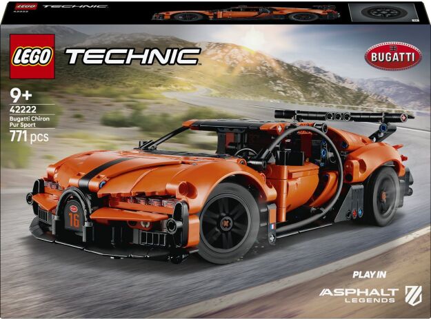 LEGO 42222 - Technic Bugatti Chiron Pur Sport Hypercar - 401958042222 - crystallotus.eu