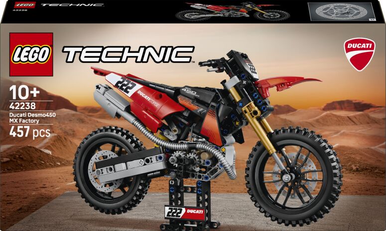LEGO 42238 - Technic Ducati Desmo450 MX Factory Motorcycle - 401958042238 - crystallotus.eu