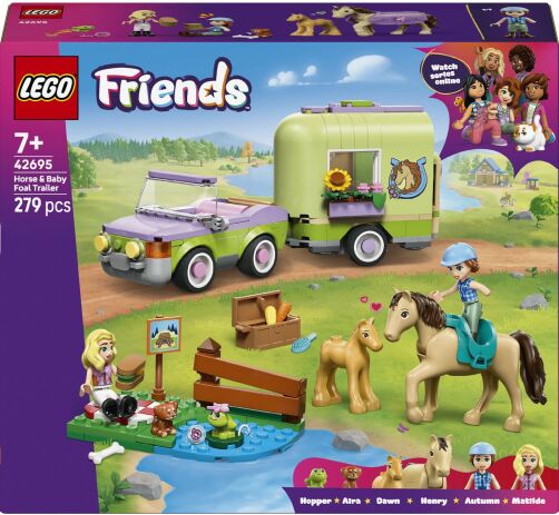 LEGO 42695 - Friends Horse &amp; Baby Foal Trailer - 401958042695 - crystallotus.eu