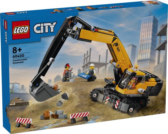 LEGO 60420 - City Yellow Construction Excavator - 401958060420 - crystallotus.eu