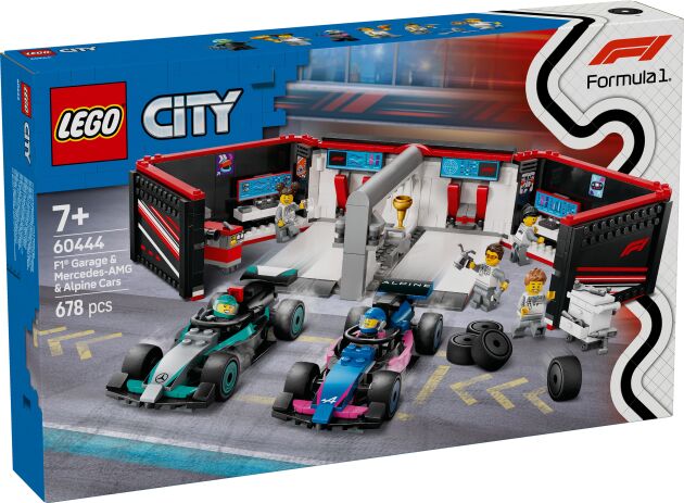 LEGO 60444 - City F1 Garage &amp; Mercedes-AMG &amp; Alpine Cars - 401958060444 - crystallotus.eu