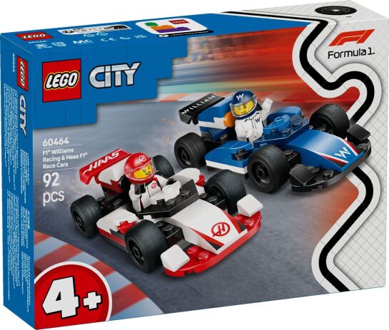 LEGO 60464 - City F1 Williams Racing &amp; Haas F1 Race Cars - 401958060464 - crystallotus.eu