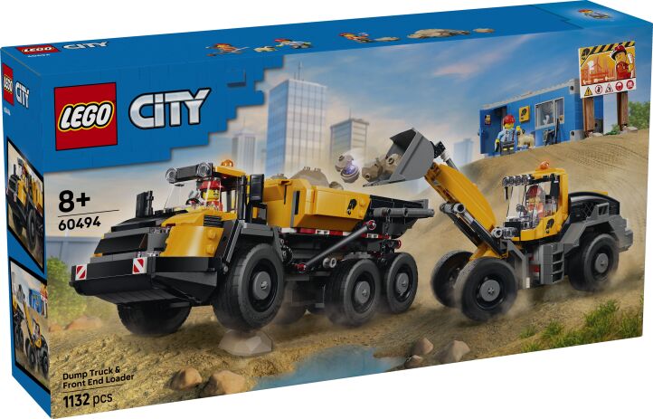 LEGO 60494 - City Dump Truck &amp; Front End Loader - 401958060494 - crystallotus.eu