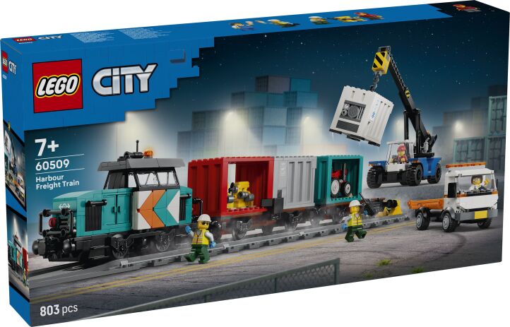 LEGO 60509 - City Harbor Freight Train With Crane &amp; Truck - 401958060509 - crystallotus.eu