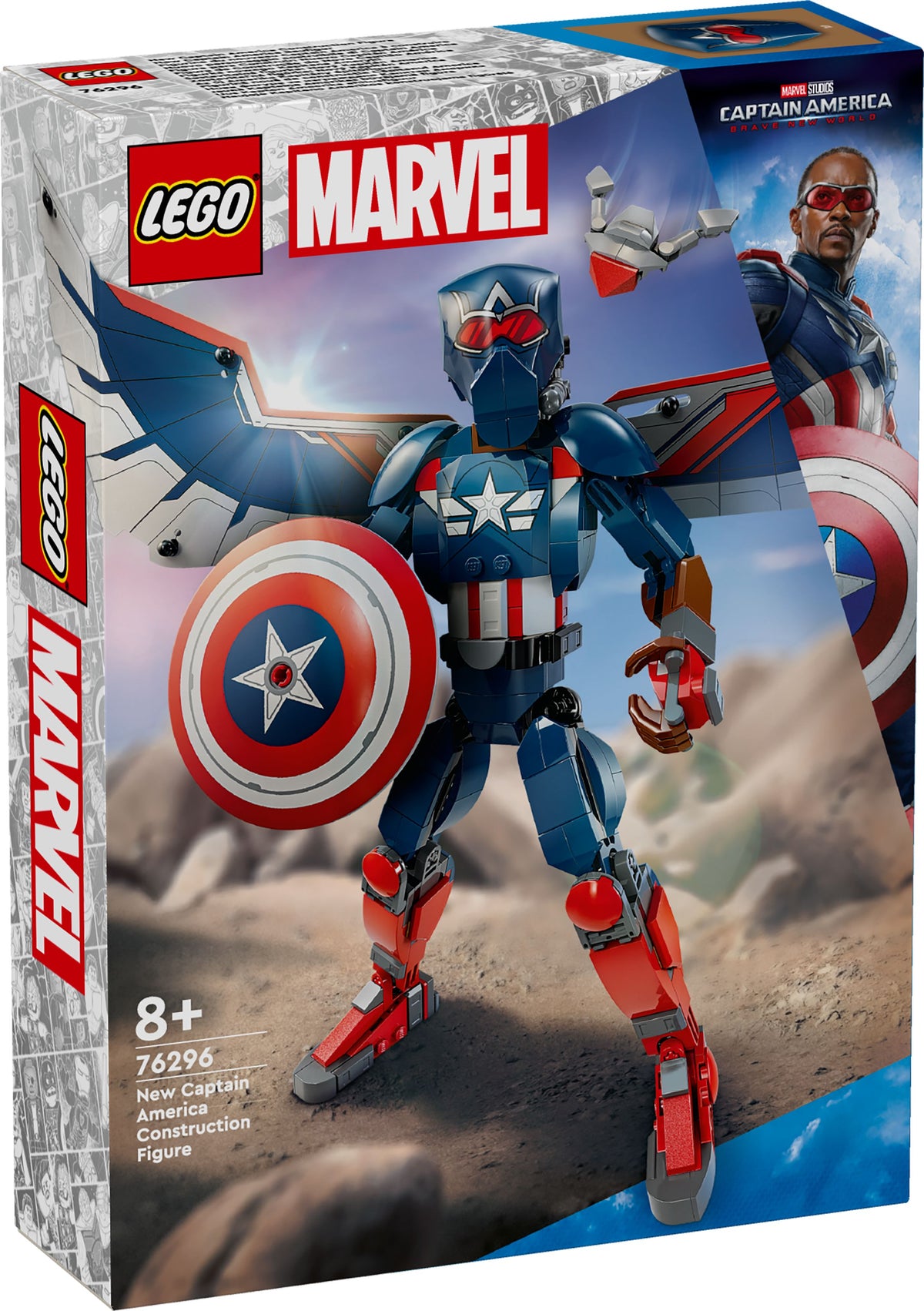 LEGO 76296 - Super Heroes New Captain America Construction Figure - 401958076296 - crystallotus.eu