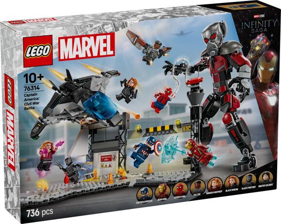 LEGO 76314 - Super Heroes Captain America: Civil War Action Battle - 401958076314 - crystallotus.eu