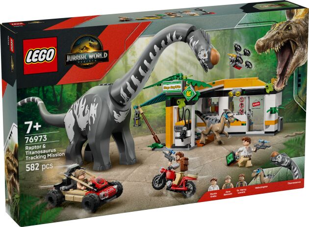 LEGO 76973 - Jurassic World Raptor &amp; Titanosaurus Tracking Mission - 401958076973 - crystallotus.eu