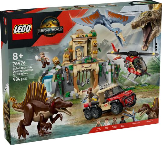 LEGO 76976 - Jurassic World Spinosaurus &amp; Quetzalcoatlus Air Mission - 401958076976 - crystallotus.eu