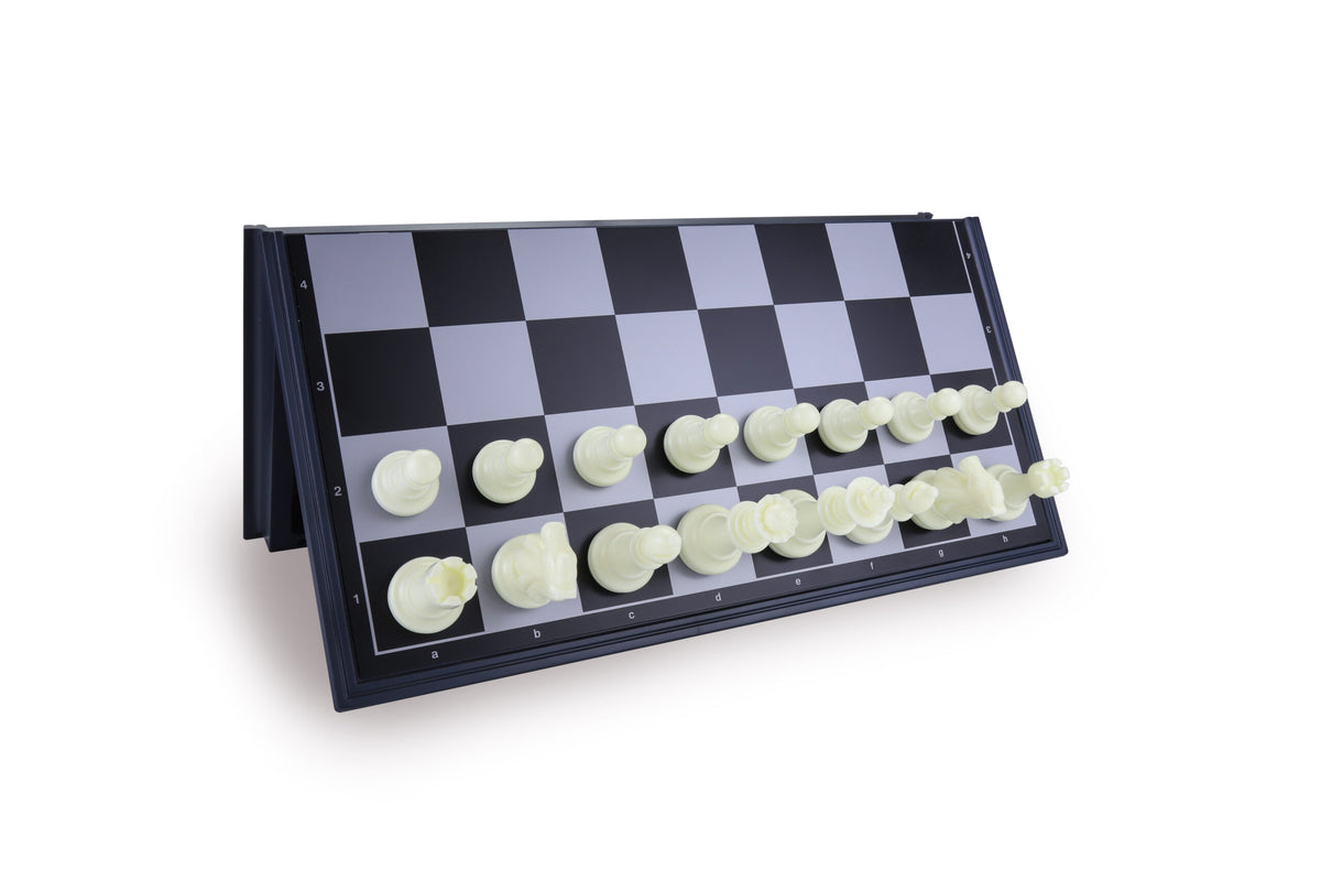 Folding Magnetic Chess With Black &amp; White Pieces (4812-B)