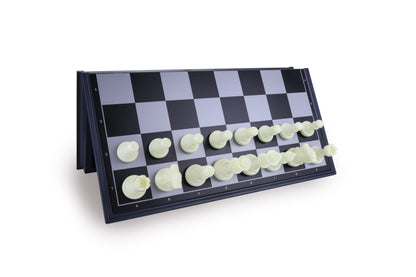 Folding Magnetic Chess With Black &amp; White Pieces (4812-B)