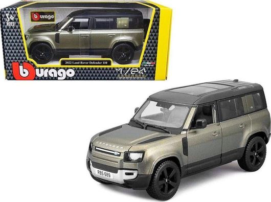 Bburago 1:24 Land Rover Defender 110 (2022) Green - 4893993211012 - crystallotus.eu