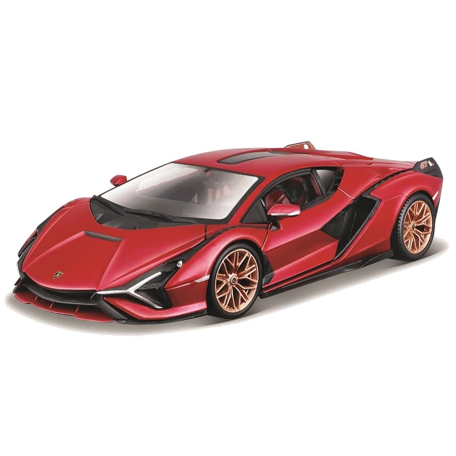 Bburago 1:24 Lamborghini Sian FKP37 (2019) Red - 4893993002702 - crystallotus.eu