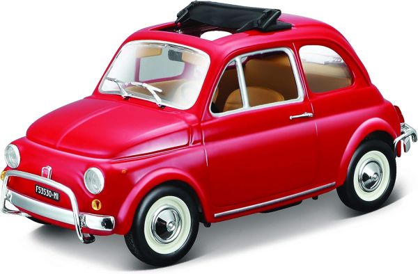 Bburago 1:24 Fiat 500L (1968) Red - 4893993013999 - crystallotus.eu